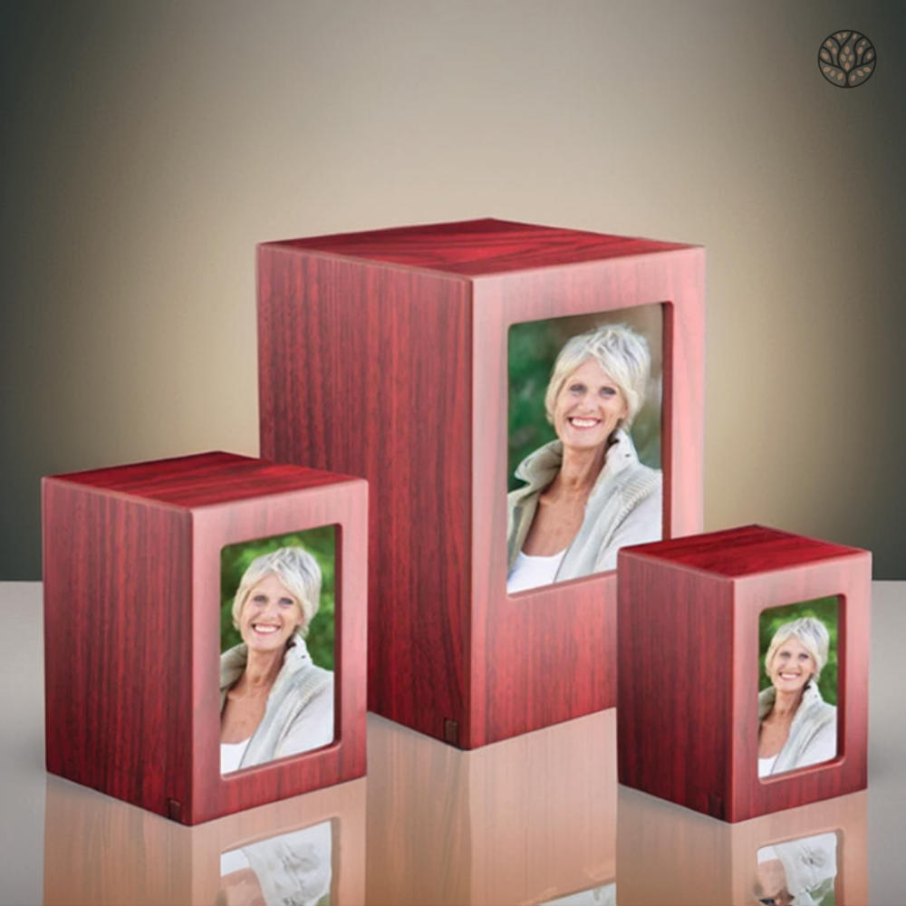 MDF Fotolijst urn - Kersenkleur