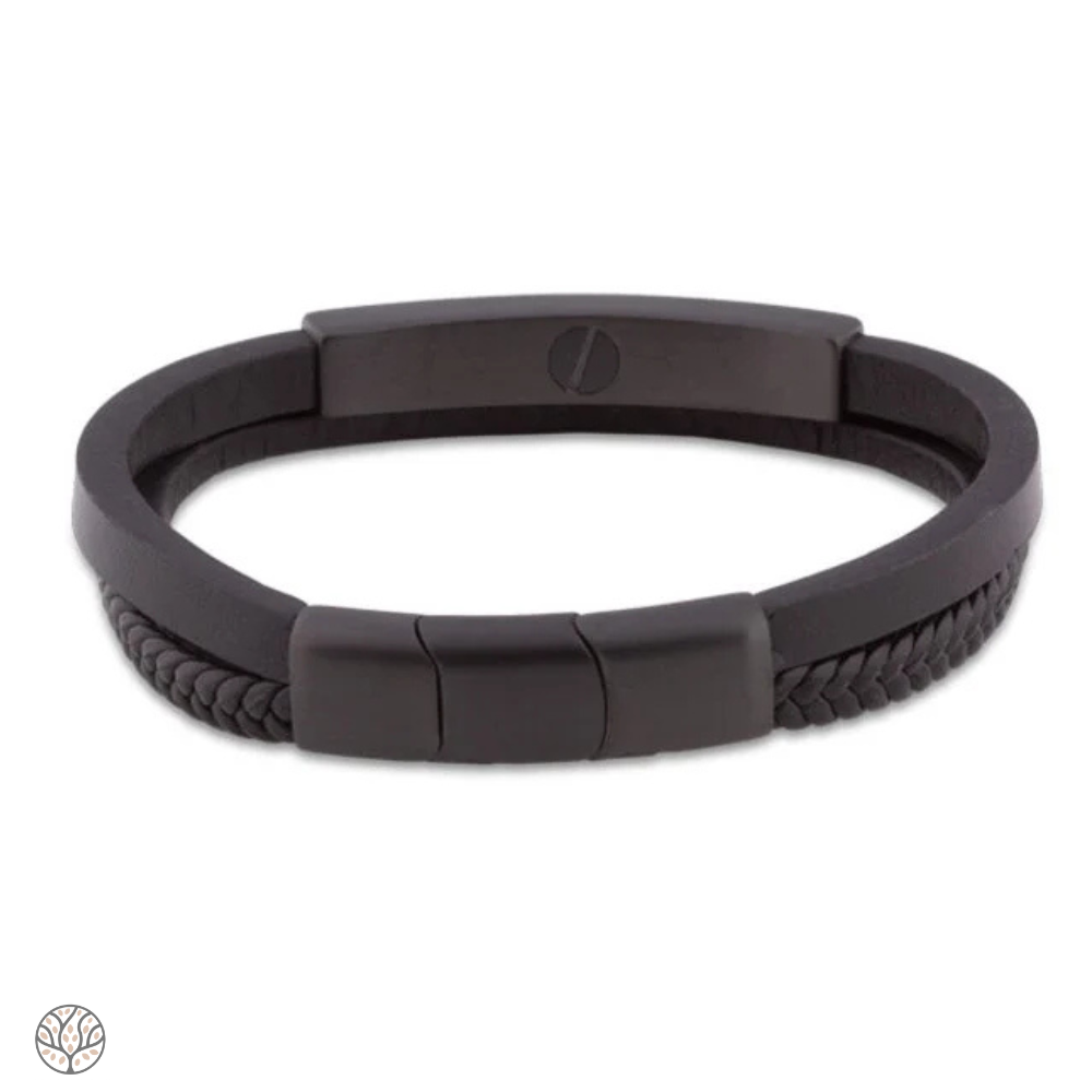 MOL 206 Armband Leder en RVS