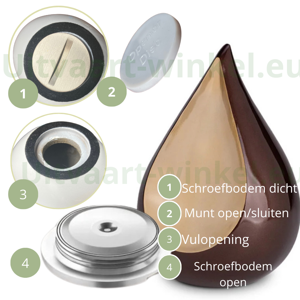 FPU 101 Metaal urn Teardrop (kopie)