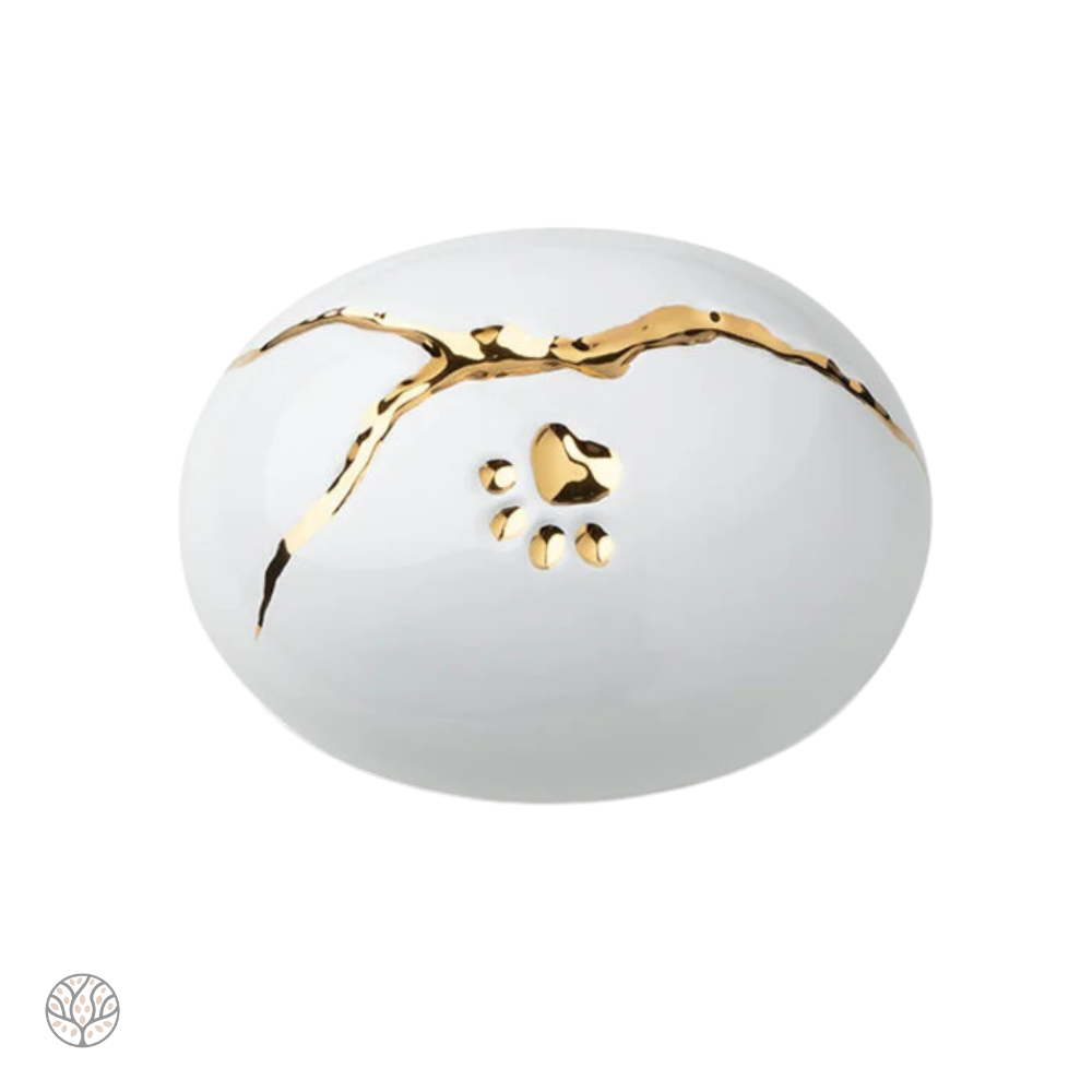KU 208 Keramische dierenurn Kintsugi