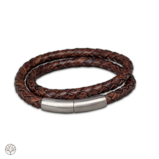 FPU 606 Embrace Armband Gevlochten Leder
