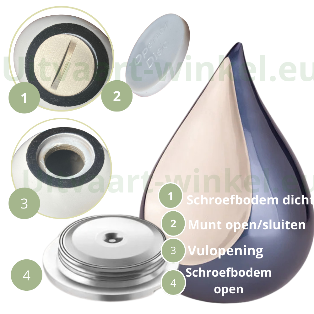 FPU 103 Metaal urn Teardrop (kopie)