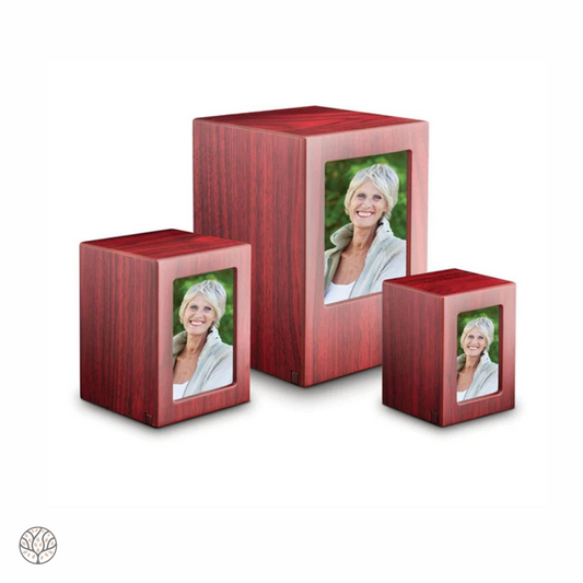 MDF Fotolijst urn - Kersenkleur