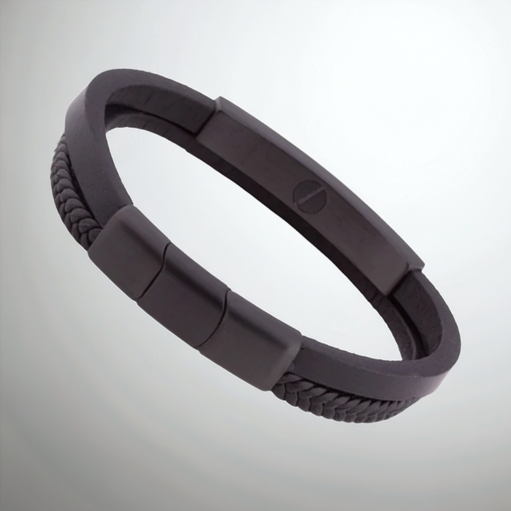 MOL 206 Armband Leder en RVS