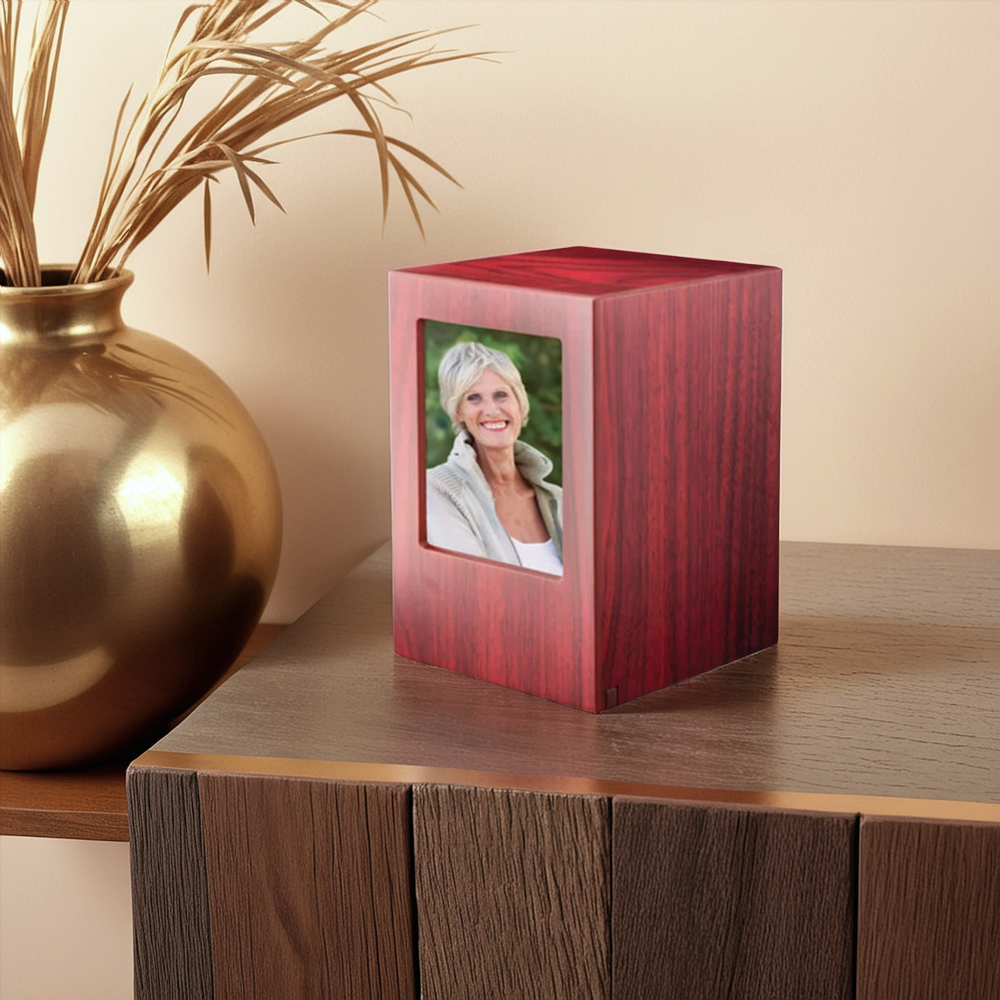 MDF Fotolijst urn - Kersenkleur