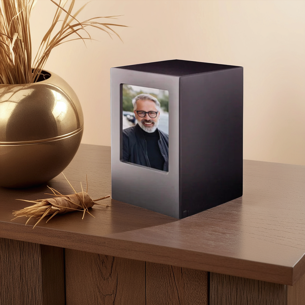MDF fotolijst urn - Zwart