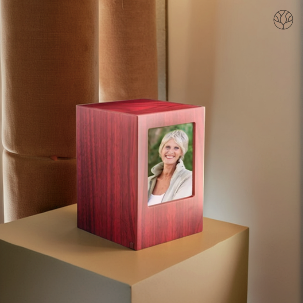 MDF Fotolijst urn - Kersenkleur