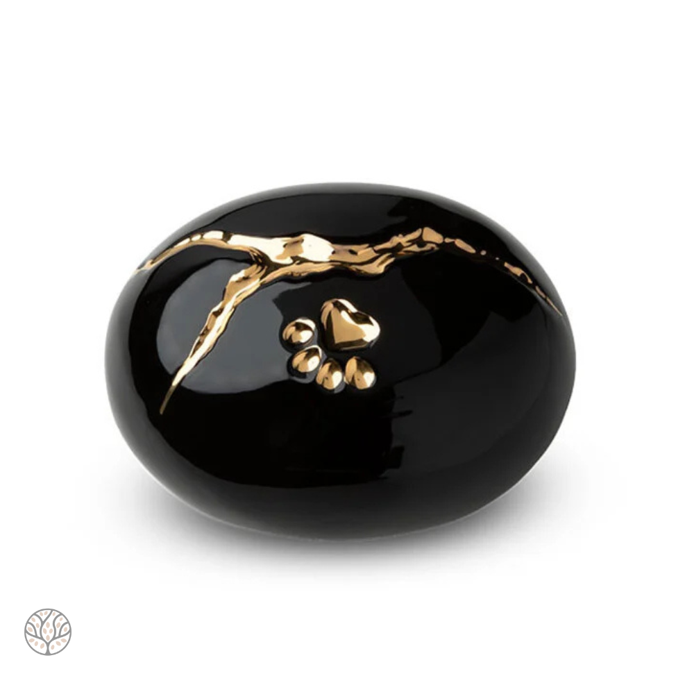 KU 208 Keramische dierenurn Kintsugi