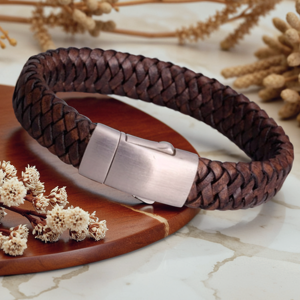 FPU 602 Embrace Armband Gevlochten Leder