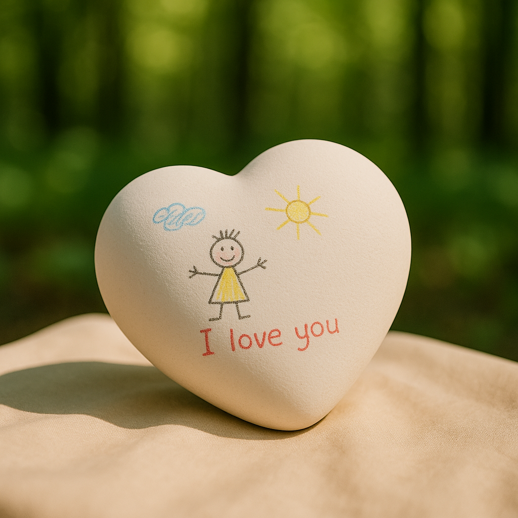 Fantasy hart urn - inclusief potloden