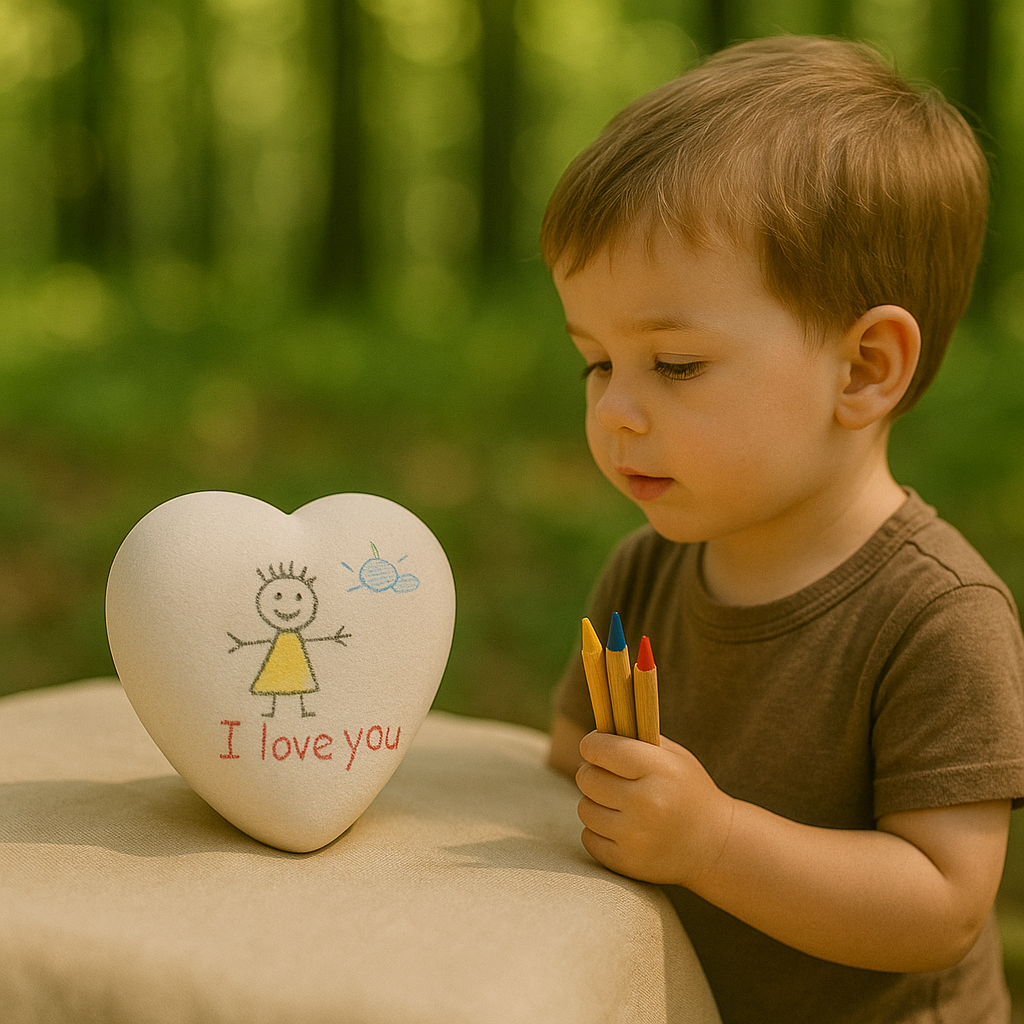 Fantasy hart urn - inclusief potloden